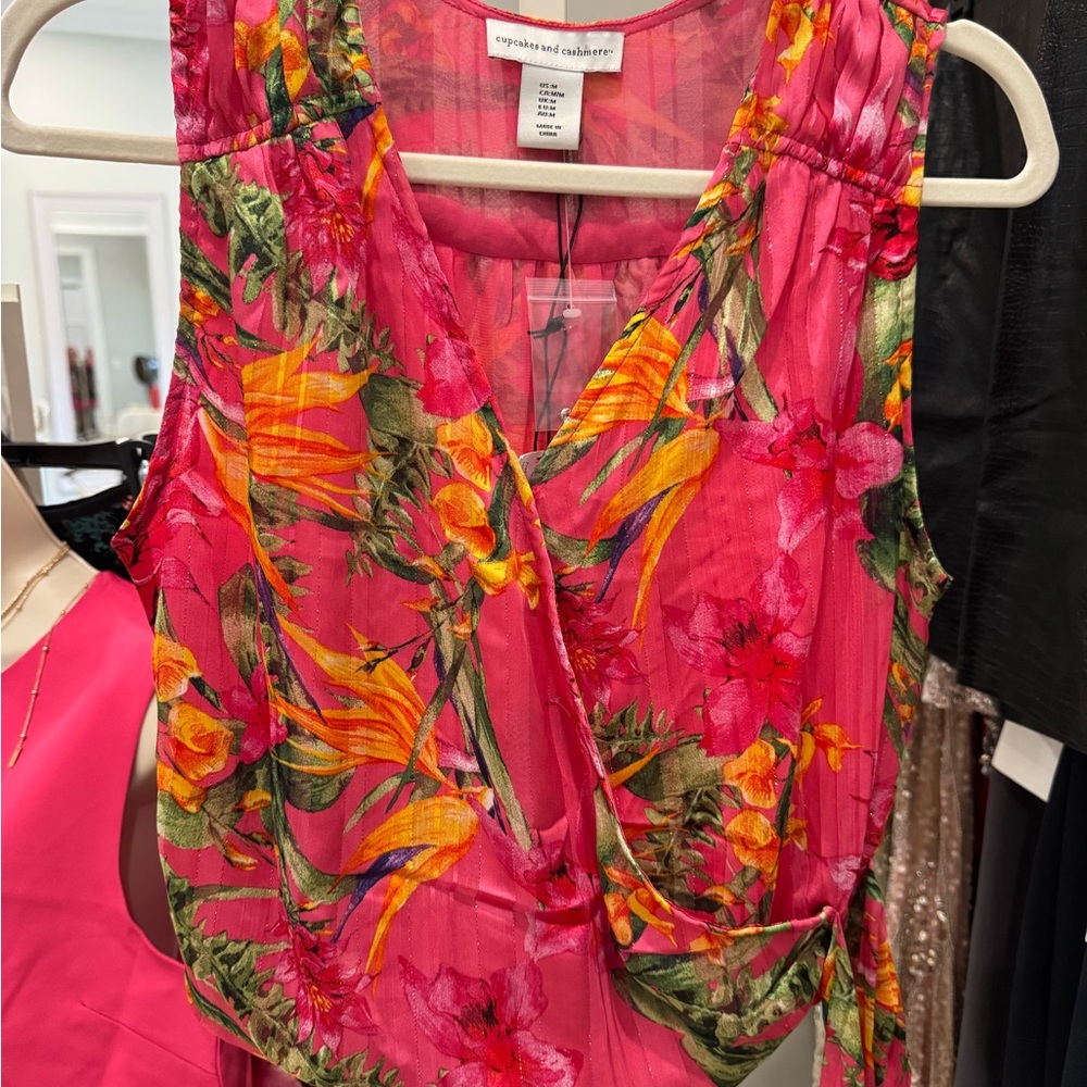 Tropical Floral Sleeveless Top